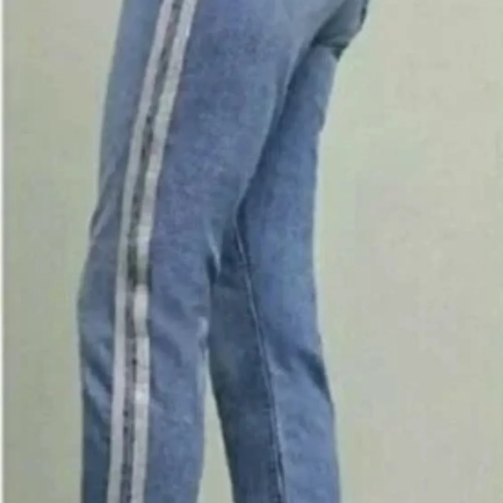 Anthropologie Pilcro Jeans Silver metallic stripe 32 - Picture 3 of 9